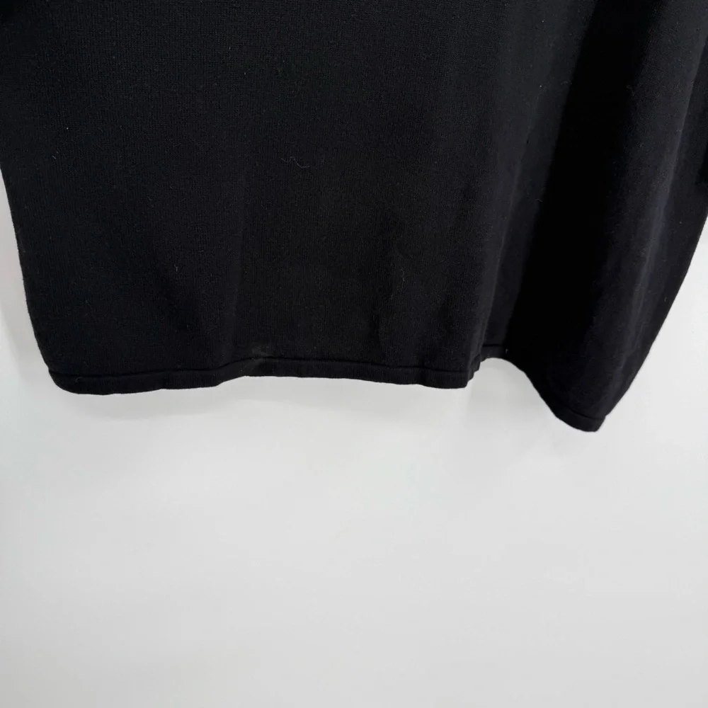 Bob Mackie Wearable Art Black Sweater Size 1X Pullover Beaded Neckline /cuffs
